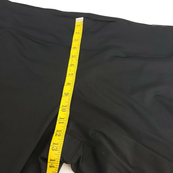 Head Womens Black High Rise Elastic Waist Criss Cross Tight Capri Pants Size 3X - Picture 12 of 15